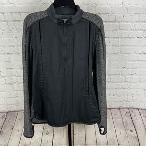 Lululemon Men’s Black and Gray Pullover Lightweight Vented Top No Size Tag